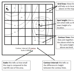 Topographic map worksheet answer key