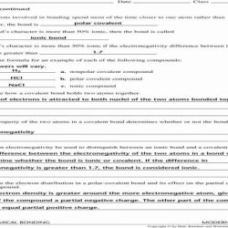 Answer key types of chemical bonds worksheet