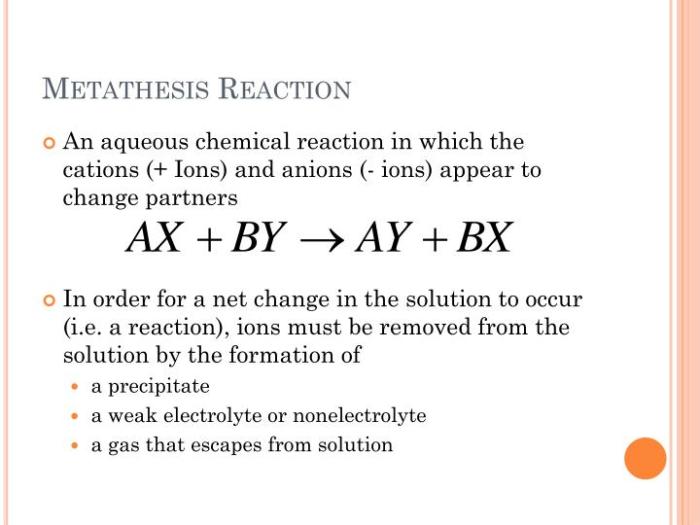 Reactions in aqueous solutions metathesis reactions and net ionic equations